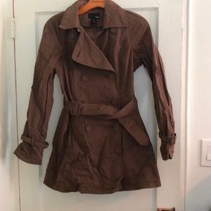 Brown/Army Green Trench Coat